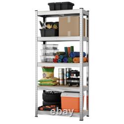 Étagère de rangement à 5 niveaux robuste pour garage, unité de rayonnage de stockage 150x70x30cm