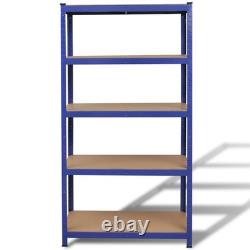 Étagère de rangement bleue lourde avec une capacité de charge de 875 kg, organisateur de garage intérieur
