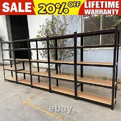 Étagère de rangement de garage pour la maison en métal sans boulon lourd de 5 unités