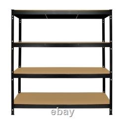 Étagère de rangement en acier sans boulons de 4 niveaux pour garage et entrepôt à usage intensif