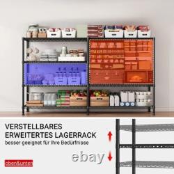 Étagère de rangement en métal robuste 5/4 avec étagères en fil pour cuisine, bureau, garage