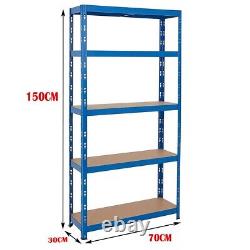 Étagère de rangement en métal sans boulon robuste à 5 niveaux pour garage UKED