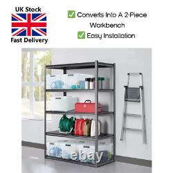 Étagère de rangement modulaire robuste à rayonnage en poutres de 5 niveaux de 6 pi x 4 pi x 2 pi Gorilla