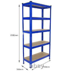 Étagère de rangement pour garage à rayonnage large de 75 cm, étagère à 5 niveaux robuste de 75 cm x