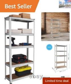 Étagère de rangement robuste à 5 niveaux, capacité de 875 kg, assemblage facile, design compact