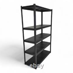 Étagère en acier sans boulons, robuste, revêtue de poudre, rack ajustable à 5 niveaux