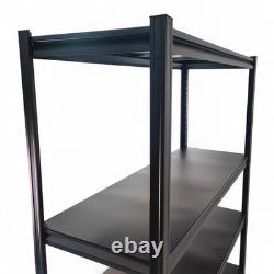 Étagère en acier sans boulons, robuste, revêtue de poudre, rack ajustable à 5 niveaux