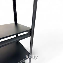 Étagère en acier sans boulons, robuste, revêtue de poudre, rack ajustable à 5 niveaux