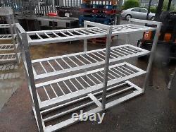 Étagère en aluminium robuste à 4 niveaux, adaptée pour chambre froide, 250 £ + TVA