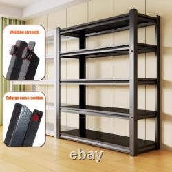 Étagère en métal à 5 niveaux pour le rangement - Racks de stockage pour garage, entrepôt ou abri