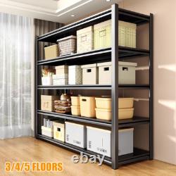 Étagère en métal à 5 niveaux pour rangement, rayonnage, garage, entrepôt, remise - Mise à jour