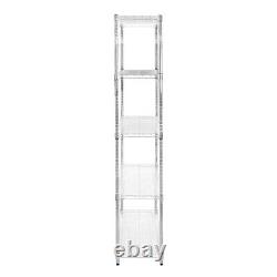 Étagère en métal à 5 niveaux pour rangement - unité de stockage pour cuisine, bureau, garage