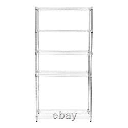 Étagère en métal à 5 niveaux pour rangement - unité de stockage pour cuisine, bureau, garage