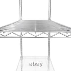 Étagère en métal à 5 niveaux pour rangement - unité de stockage pour cuisine, bureau, garage