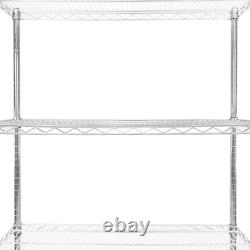 Étagère en métal à 5 niveaux pour rangement - unité de stockage pour cuisine, bureau, garage