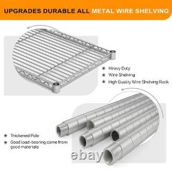 Étagère en métal lourde à 5 niveaux - Rack de stockage à double rangée réglable