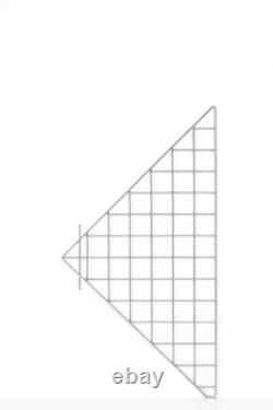 Étagère en treillis métallique en chrome, grille de coin, support d'affichage lourd pour magasin de détail