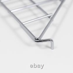 Étagère en treillis métallique en chrome, grille de coin, support d'affichage lourd pour magasin de détail