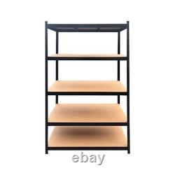 Étagère métallique à 5 niveaux, rack de garage, unité de rangement sans boulons, 120x60x180cm