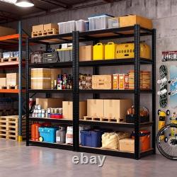 Étagère métallique à 5 niveaux, rack de garage, unité de rangement sans boulons, 120x60x180cm