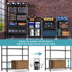 Étagère métallique à 5 niveaux, unités de rayonnage en fil métallique, étagères de rangement robustes 18x 47x 72