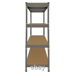 Étagère métallique à rayonnage sans boulons en acier robuste à 4 niveaux pour garage