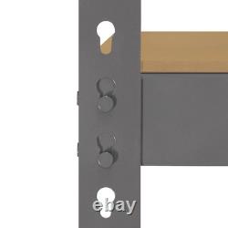 Étagère métallique à rayonnage sans boulons en acier robuste à 4 niveaux pour garage