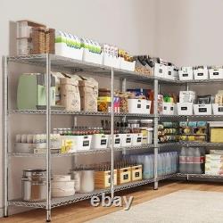 Étagère métallique de rangement à 4/5 niveaux, étagère en fil de fer pour cuisine, bureau, garage.