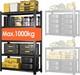 &Eacute;tag&egrave;re M&eacute;tallique Robuste 183x90x40 Cm, Unit&eacute; De Rayonnage De Garage &agrave; 5 Niveaux, Charge 1000 Kg