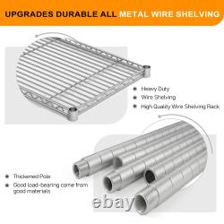 Étagère métallique robuste à 4-5 niveaux, rack de stockage ajustable à double rangée
