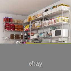 Étagère métallique robuste à 4-5 niveaux, rack de stockage ajustable à double rangée