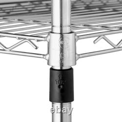 Étagère métallique robuste à 4-5 niveaux, rack de stockage ajustable à double rangée