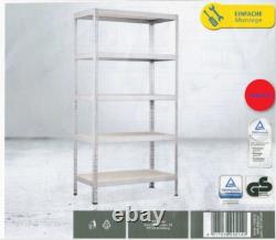 Étagère robuste avec 5 étagères en bois 175 kg stockage d'atelier cave 180x92x46