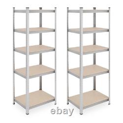 Étagère robuste solution de stockage d'atelier 5 étagères capacité 500 kg