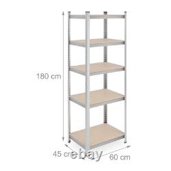 Étagère robuste solution de stockage d'atelier 5 étagères capacité 500 kg