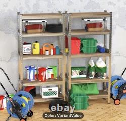 Étagère sans boulon robuste 1x 5 niveaux pour la maison, le entrepôt, l'affichage en magasin, le garage