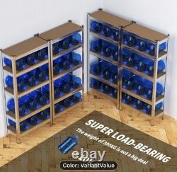 Étagère sans boulon robuste 1x 5 niveaux pour la maison, le entrepôt, l'affichage en magasin, le garage