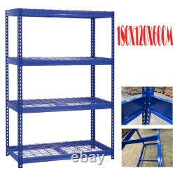 Étagères à rayonnage lourd 6X 400KG UDL étagères en maille 4 niveaux H180xW120xD60cm