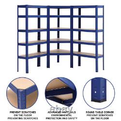 Étagères d'angle sans boulon 3 Bay 5 niveaux de rangement lourd pour garage, étagères de stockage au Royaume-Uni