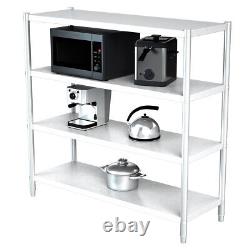 Étagères de cuisine en acier inoxydable, étagères de rangement robustes, étagères commerciales pour la restauration