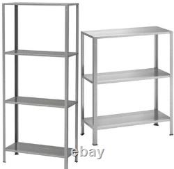 Étagères de garage à 3 et 4 niveaux, unité de rangement, étagères de stockage, étagère de rangement robuste.