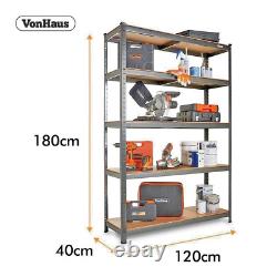 Étagères de garage extra larges, unité de rangement robuste, étagères pour atelier, rayonnage bricolage