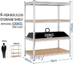 Étagères de rangement de garage Yaheetech 4 étages Unités d'étagères robustes pour Per x 60 x