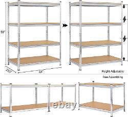 Étagères de rangement de garage Yaheetech 4 étages Unités d'étagères robustes pour Per x 60 x