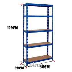 Étagères de rangement en plastique/métal 4/5 niveaux robustes pour garage Uked