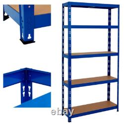 Étagères de rangement en plastique/métal 4/5 niveaux robustes pour garage Uked
