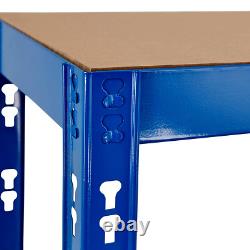 Étagères de rangement en plastique/métal 4/5 niveaux robustes pour garage Uked