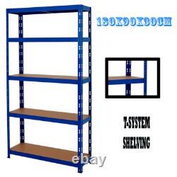 Étagères de rangement en plastique/métal 4/5 niveaux robustes pour garage Uked