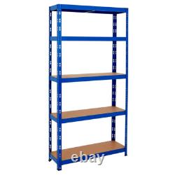 Étagères de rangement en plastique/métal 4/5 niveaux robustes pour garage Uked
