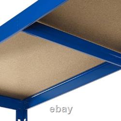 Étagères de rangement en plastique/métal 4/5 niveaux robustes pour garage Uked